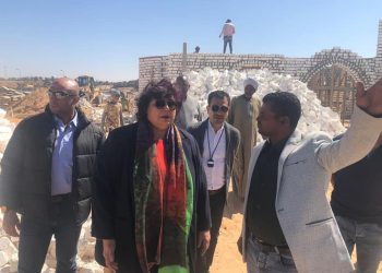 وزيرة الثقافة تتفقد الأعمال الإنشائية لمشروع قصر ثقافة أبو سمبل باسوان
