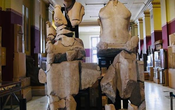 المتحف المصري الكبير يستقبل 13 قطعة أثرية ضخمة من المتحف المصري بالتحرير 1