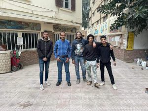 طلاب تربية فنية جامعة حلوان يشاركون فى إعادة إحياء التماثيل 2