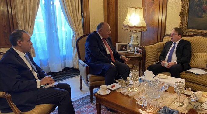وزير الخارجية يبحث سبل الشراكة بين مصر والاتحاد الأوروبي مع المفوض الأوروبي 1