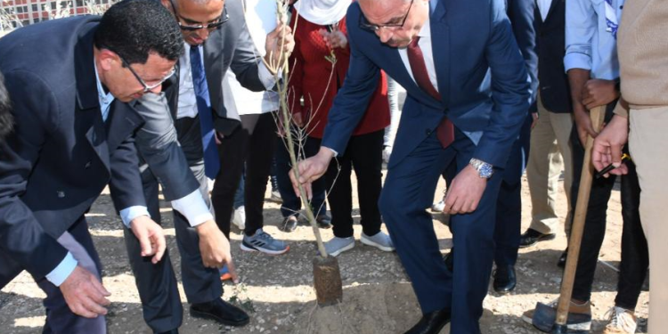 إنطلاق المبادرة الرئاسية «هنجملها» بجامعة قناة السويس بغرس1000 شجرة