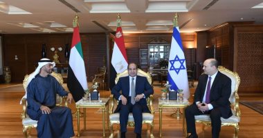 قمة ثلاثية بين السيسي وبن زايد ورئيس الوزراء الإسرائيلي بشرم الشيخ