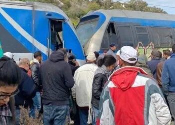تصادم قطارات تونس