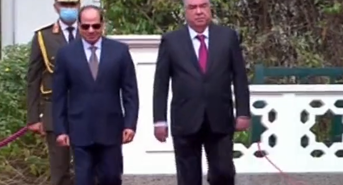 عاجل| السيسي يستقبل رئيس طاجيكستان بقصر الإتحادية 1