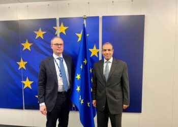 السفير المصري في بروكسل يناقش تنفيذ مخرجات القمة الإفريقية مع مدير مكتب المفوضة الأوروبية 4