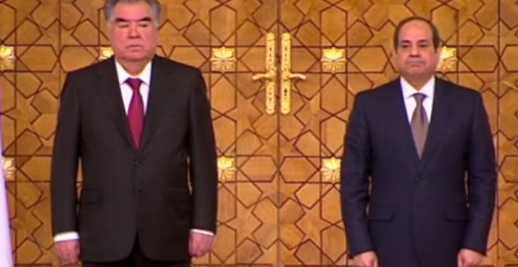 السيسي ورئيس طاجيكستان