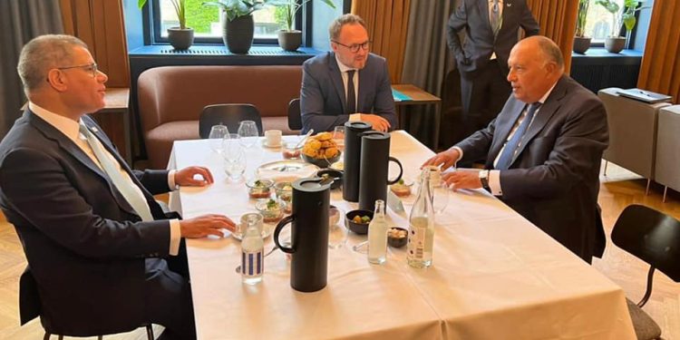 سامح شكري يعقد اجتماعًا ثلاثيًا مع وزيرا المناخ الدنماركي والبريطاني