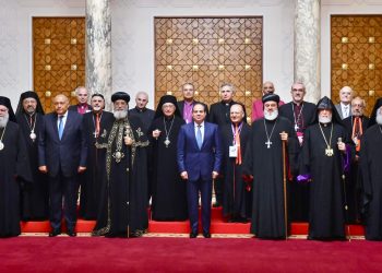 الرئيس السيسي ورؤساء مجلس الكنائس بالشرق الاوسط