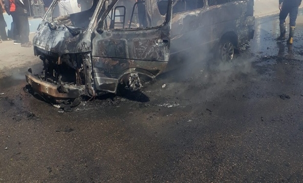 طلب التحريات في حريق سيارة «ميكروباص» بكفر الشيخ