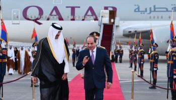 بعد قليل.. السيسي يستقبل أمير قطر بقصر الاتحادية
