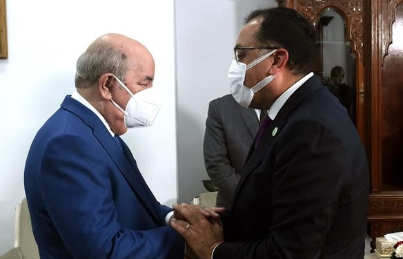 الرئيس الجزائري يستقبل مدبولي بقصر الرئاسة