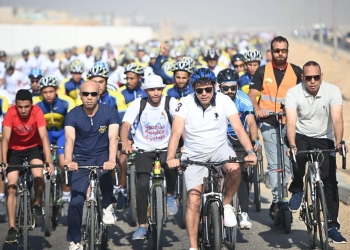 وزير الرياضة يقود ماراثون دراجات العاصمة الإدارية الجديدة 13