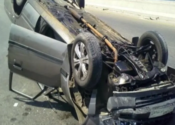 إصابة 7 اشخاص في حادث انقلاب سيارة بالفيوم