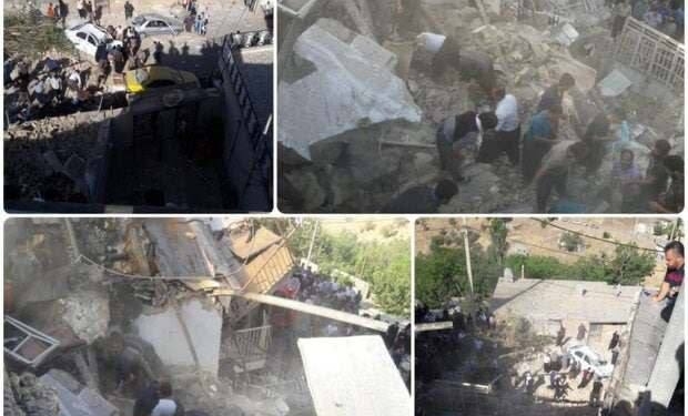 فيديو .. قتلى وجرحى إثر انهيار مبنى في كرمانشاه بإيران 1