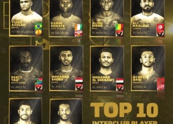 خماسي الأهلي في القائمة النهائية لجائزة أفضل لاعب داخل أفريقيا 1