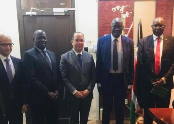 سفير مصر في جوبا يلتقي وزير التجارة والصناعة بجنوب السودان 3