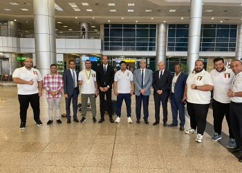 وزير الرياضة يتواصل مع بعثة السومو خلال استقبالهم الرسمي بمطار القاهرة  12