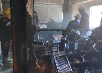 محافظ كفر الشيخ ينعي ضحايا حادث حريق كنيسة المنيرة بالجيزة