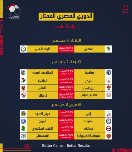 رابطة الأندية تعلن جدول مواعيد مباريات الدوري المصري (صور) 6