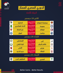 رابطة الأندية تعلن جدول مواعيد مباريات الدوري المصري (صور) 8