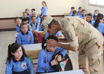 القوات المسلحة تنظم عدد من الزيارات لمرافقة أبناء الشهداء ومصابي العمليات للمدارس