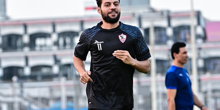 مصطفى شلبي يؤدي تدريبات خاصة في الزمالك قبل مباراة المقاولون العرب 1