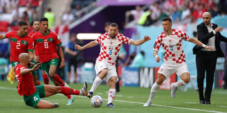 كأس العالم 2022| المغرب يفشل في فك شفرة دفاع كرواتيا بـ الشوط الأول 1