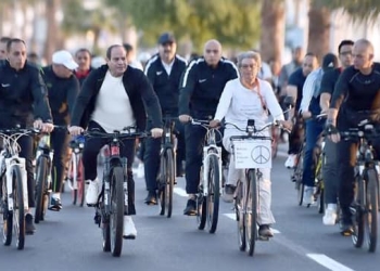 حضرت من السويد بـ الدراجة الهوائية.. الرئيس السيسي يلتقي بـ ناشطة في مجال المناخ 1