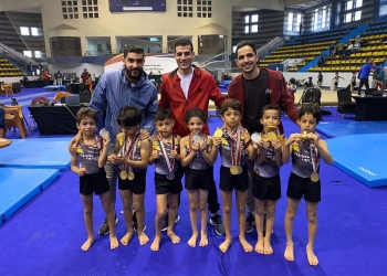 أنس محمود و6 لاعبين يحصلون على ميداليات ذهبية وفضية في بطولة الجمهورية للجمباز الفني 8
