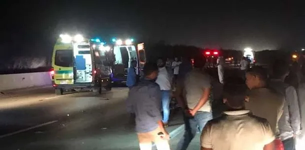 مصرع وإصابة 3 أشخاص فى حادث تصادم على طريق رشيد 1