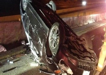 إصابة 4 أشخاص في حادث انقلاب سيارة ملاكى بالطريق الإقليمى 6