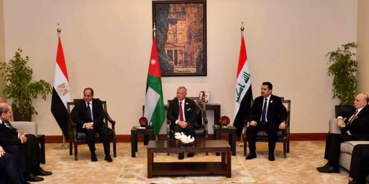 الرئيس السيسي يشارك في في قمة ثلاثية بين مصر والأردن والعراق 1