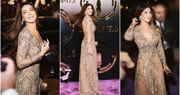 فستان نانسي عجرم يتجاوز نصف مليون جنيه في حفل Joy Awards 1