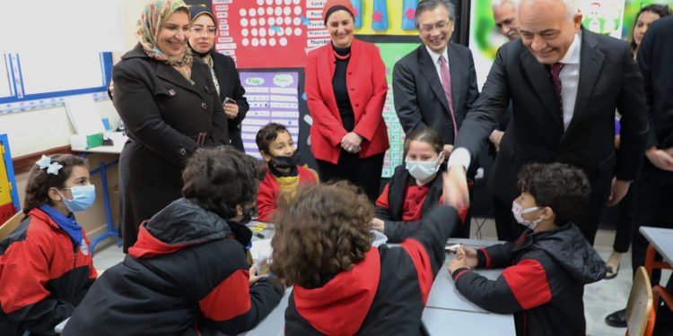 وزير التعليم والسفير الياباني يتفقدان المدرسة المصرية اليابانية بزهراء مدينة نصر 1