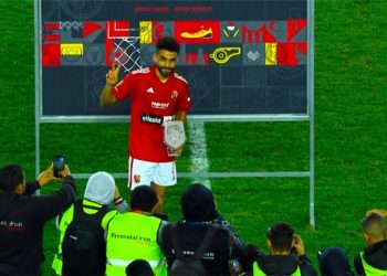 خالد عبد الفتاح أفضل لاعب في مباراة الأهلي والبنك الأهلي 7