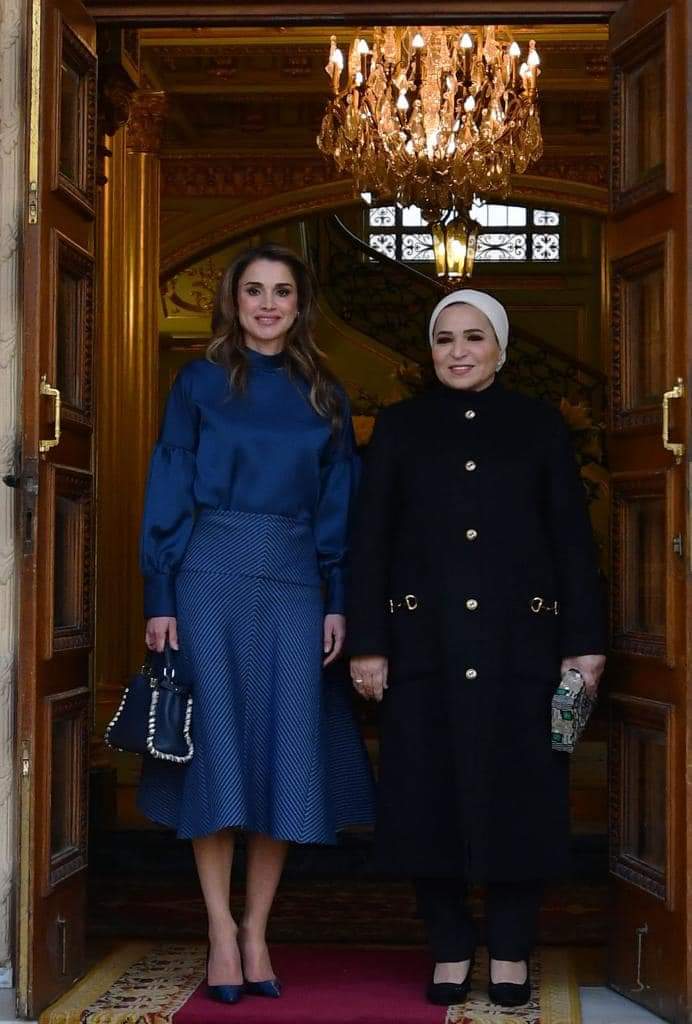 انتصار السيسي: سعدت بزيارة الملكة رانيا إلى بلدها الثاني مصر 5