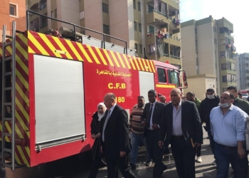 محافظ القاهرة يتابع إطفاء حريق مركز التدريب المهنى للصناعات النسيجية