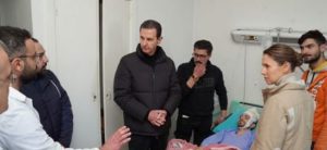 شاهد | بشار الأسد وقرينته يزوران مصابي الزلزال بـ مدينة اللاذقية 2