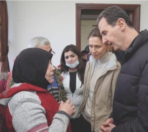 شاهد | بشار الأسد وقرينته يزوران مصابي الزلزال بـ مدينة اللاذقية 4