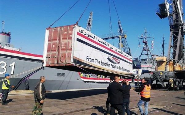 عاجل | وصول سفينة مصرية محملة بألف طن من المساعدات الإغاثية لميناء اللاذقية السوري