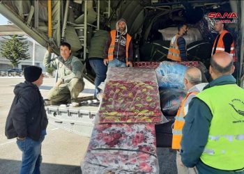 سوريا تستقبل 15 طائرة من الإمارات والعراق وروسيا وليبيا تحمل مساعدات لمتضرري الزلزال 6