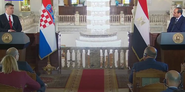 السيسي: تم مناقشة الأمور المتعلقة بسد النهضة مع رئيس كرواتيا 1