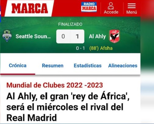 ماركا تحذر ريال مدريد من الأهلي..« المارد الأحمر عظيم أفريقيا» 2