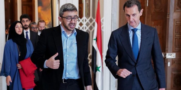بشار الأسد يستقبل وزير خارجية الإمارات