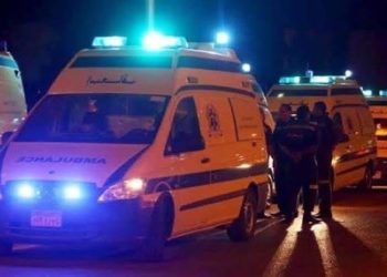 مصابين على الأسفلت.. إصابة 12 عامل إثر حادث انقلاب سيارة بطريق أبوسمبل - توشكى 1