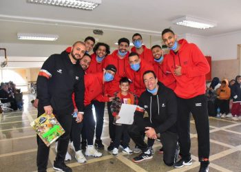 منتخب السلة يزور مستشفى سرطان الأطفال بالإسكندرية 4