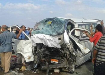 التصريح بدفن 6 اشخاص لقوا مصرعهم في حادث طريق بلبيس الزقازيق