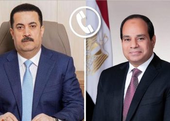 الرئيس السيسي يتلقى اتصالا من رئيس وزراء العراق
