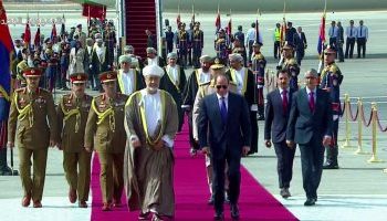 السيسي يصطحب سلطان عمان هيثم بن طارق لـ قصر الاتحادية 3