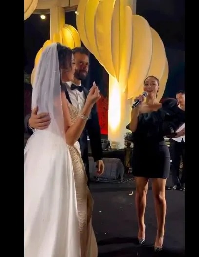 أول ظهور رسمي.. بسمة بوسيل تغني وترقض في حفل زفاف ميرنا نور الدين 1